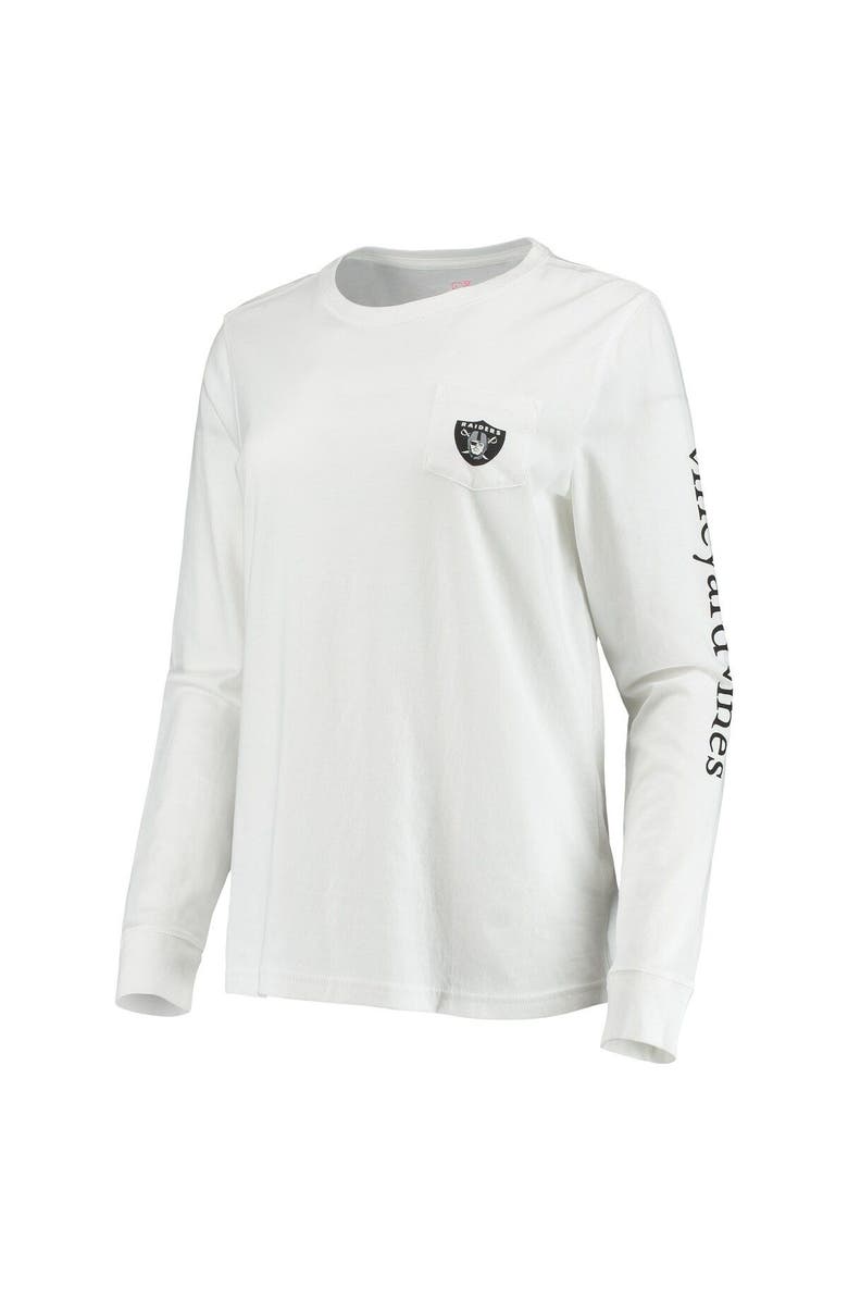 vineyard vines Women's Vineyard Vines White Las Vegas Raiders Helmet Long Sleeve T-Shirt, Alternate, color, White