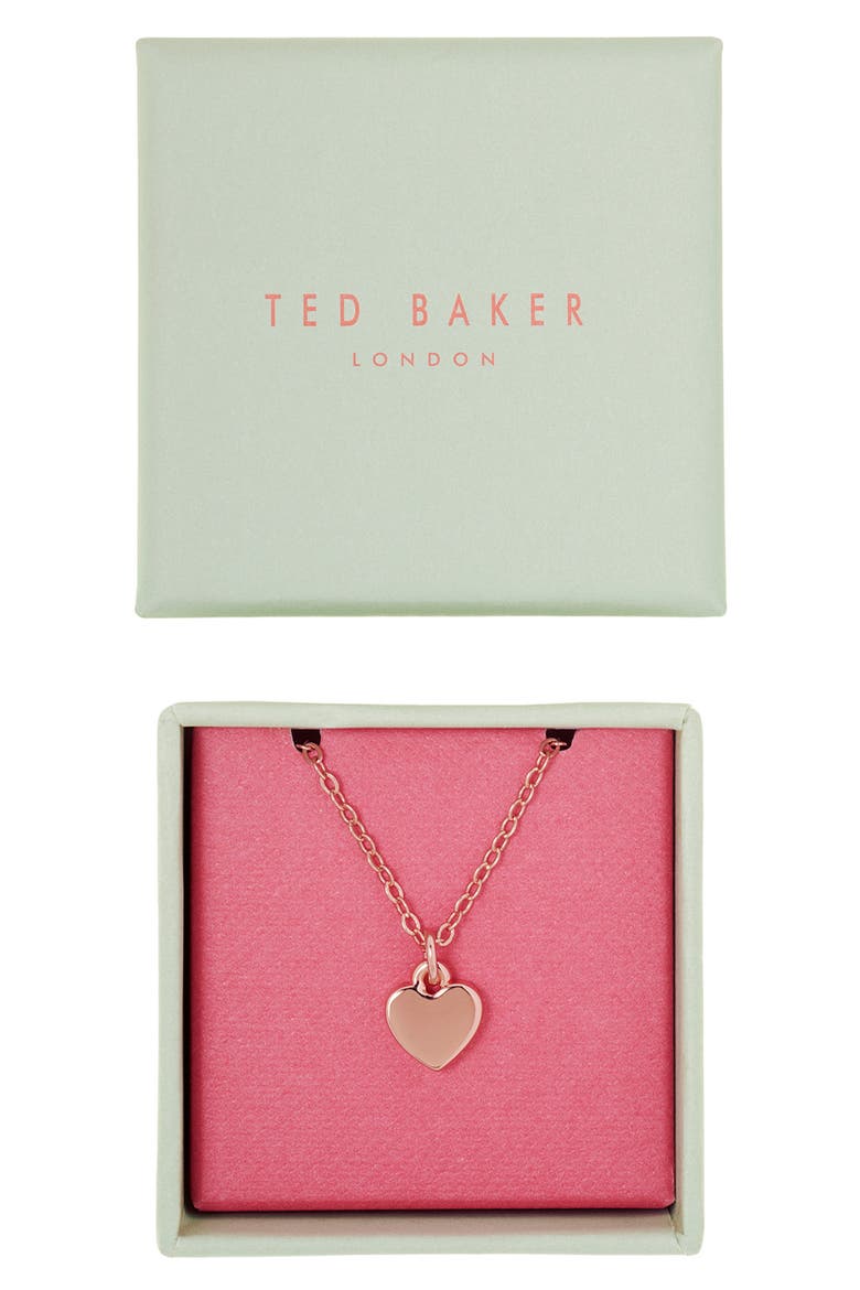 Hara Tiny Heart Pendant Necklace, Alternate, color, ROSE GOLD