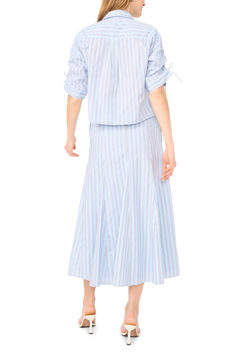 1.STATE Godet Hem Poplin Midi Skirt, Alternate, color, Xenon Blue