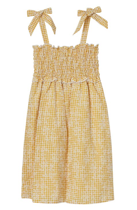 Kids' Puff Print Smock Dress (Big Kid)