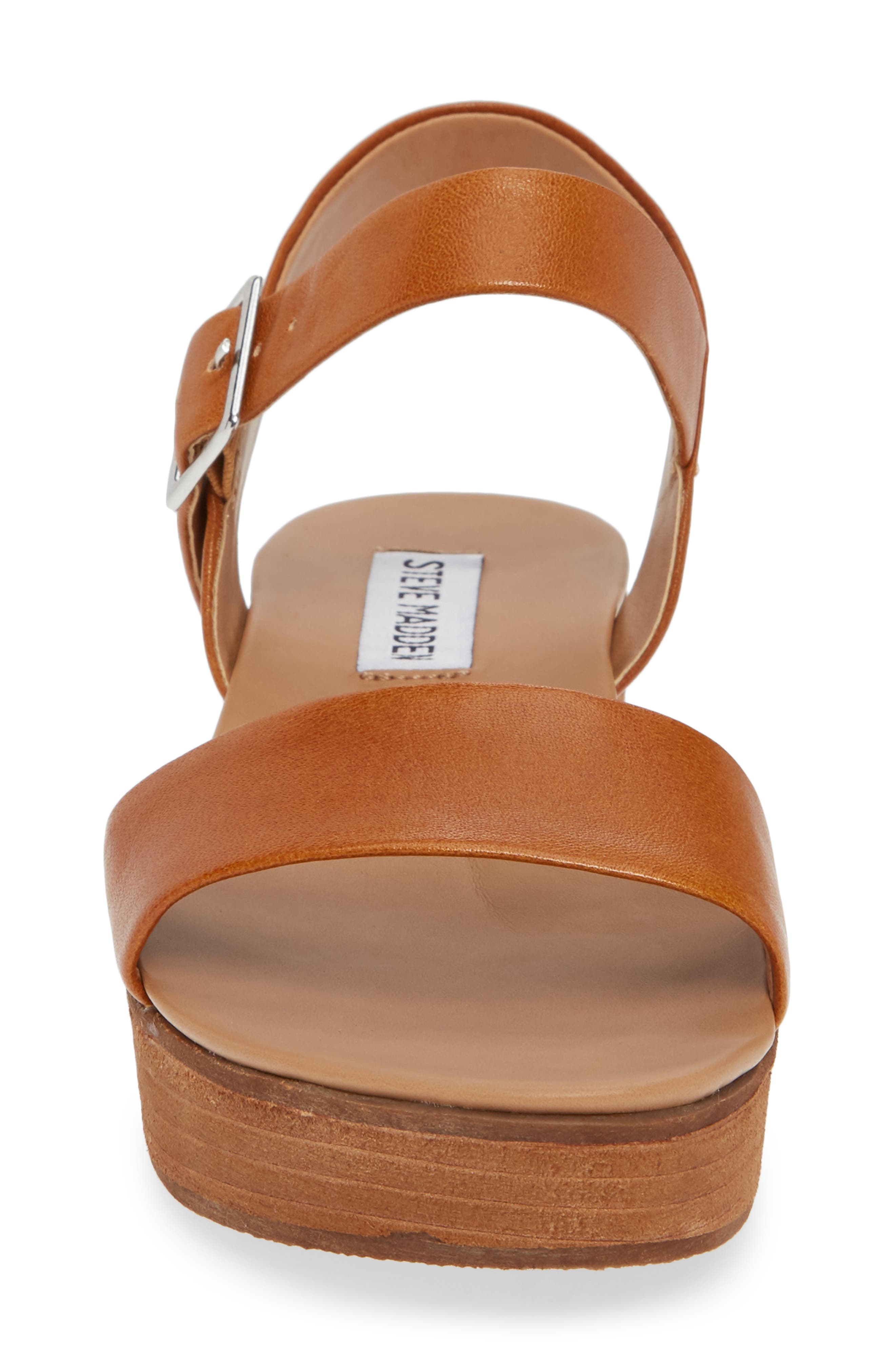 Aida Platform Sandal, Alternate, color, COGNAC LEATHER