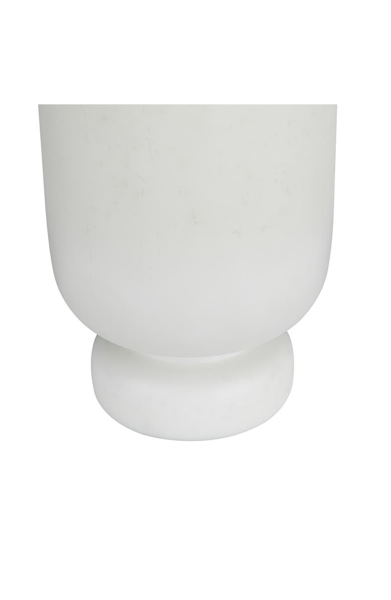 VIVIAN LUNE HOME White Glass Pillar Hurricane Lamp with Goldtone Interior - Set of 3, Alternate, color, White