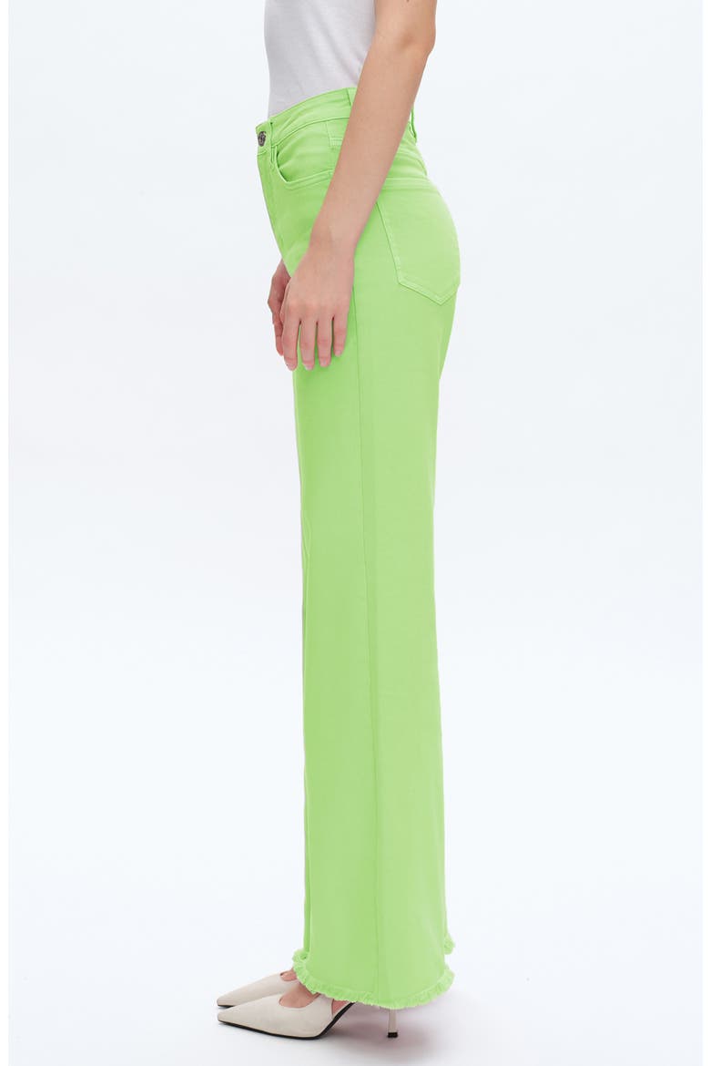 High Waist Wide Leg Jeans, Alternate, color, GREEN