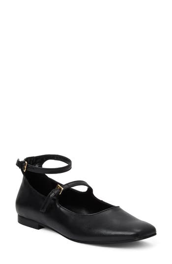 Bruno Magli Melanie Ankle Strap Flat In Black