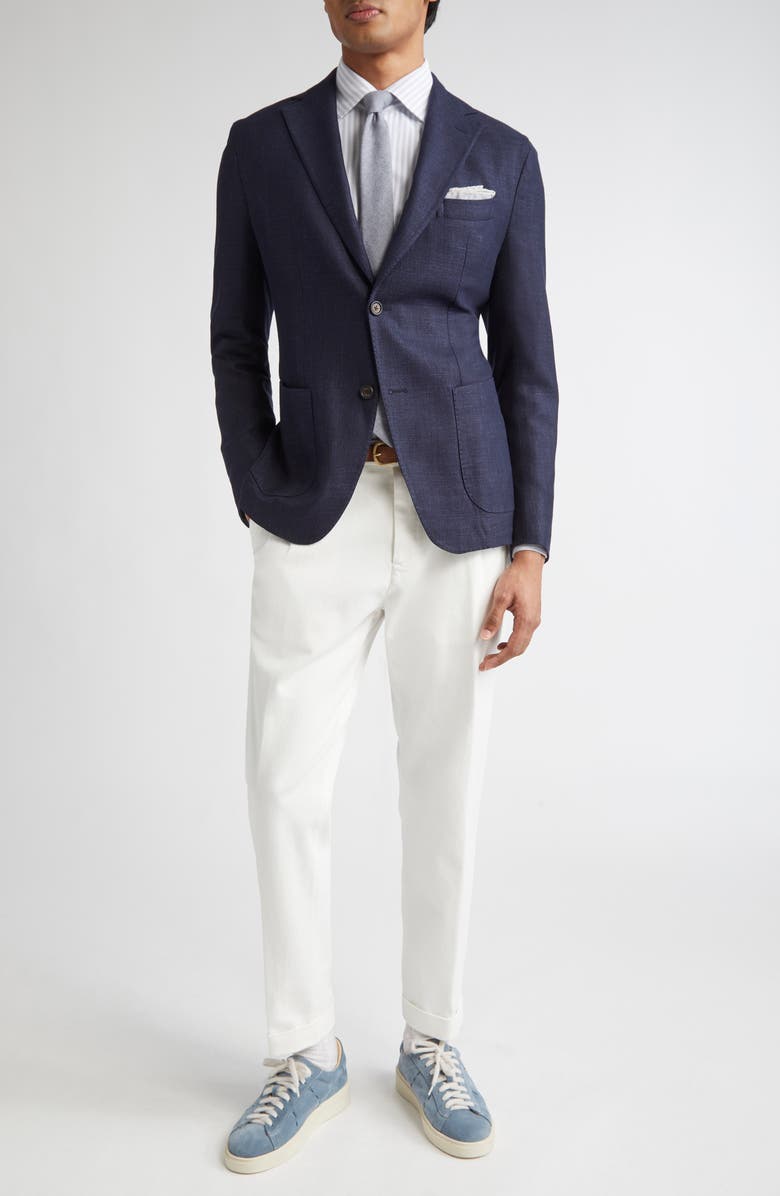 Eleventy Single Breasted Soft Jacket, Alternate, color, 11 Navy Blue