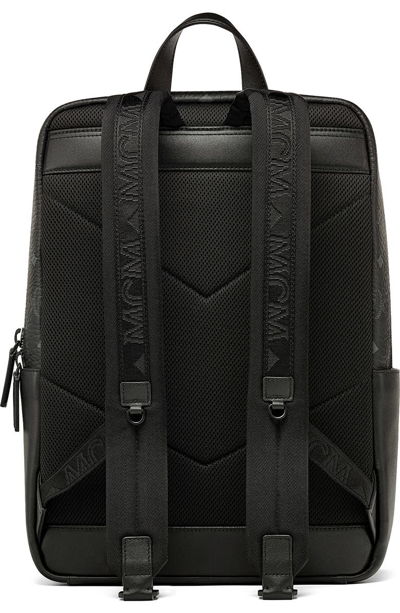 MCM Medium Aren Coated Canvas Backpack, Alternate, color,