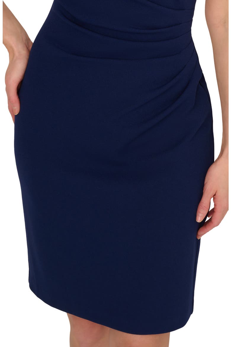 Crepe Sheath Dress, Alternate, color, NAVY SATEEN