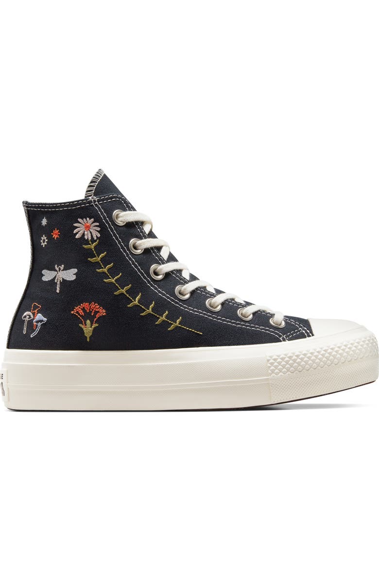 Converse Chuck Taylor<sup>®</sup> All Star<sup>®</sup> Lift High Top Platform Sneaker, Alternate, color, Black/ Black/ Egret