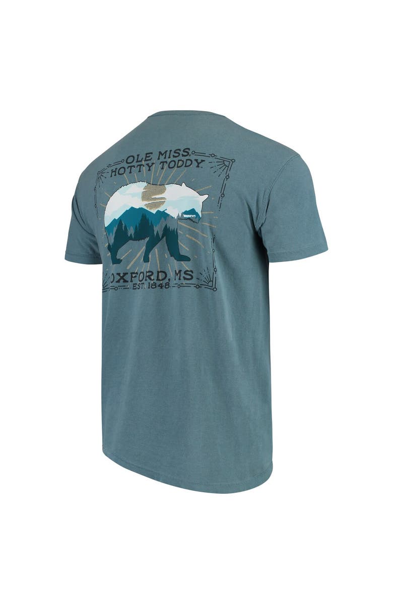 IMAGE ONE Men's Blue Ole Miss Rebels State Scenery Comfort Colors T-Shirt, Alternate, color,