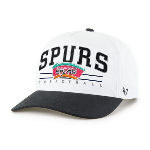 Men's '47 White/Black San Antonio Spurs Roscoe Two-Tone Hitch Adjustable Hat