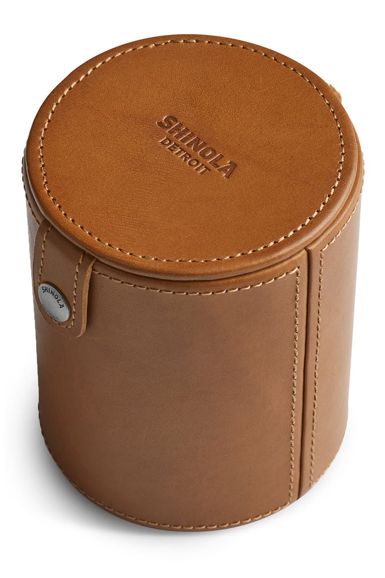 Leather Dice Cup & Dice, Main, color, TAN