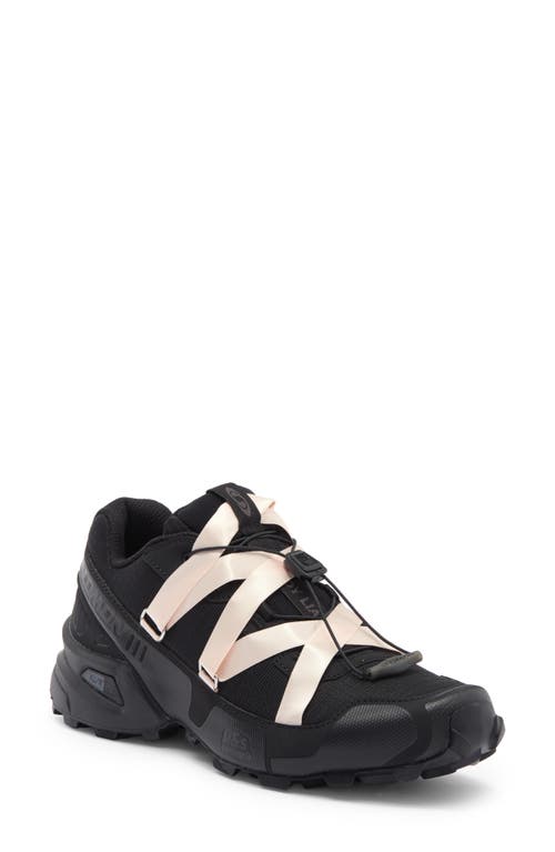 Salomon x Sandy Liang Gender Inclusive Speedcross 3 Ribbon Sneaker in Black/Black/Cloud Pink 