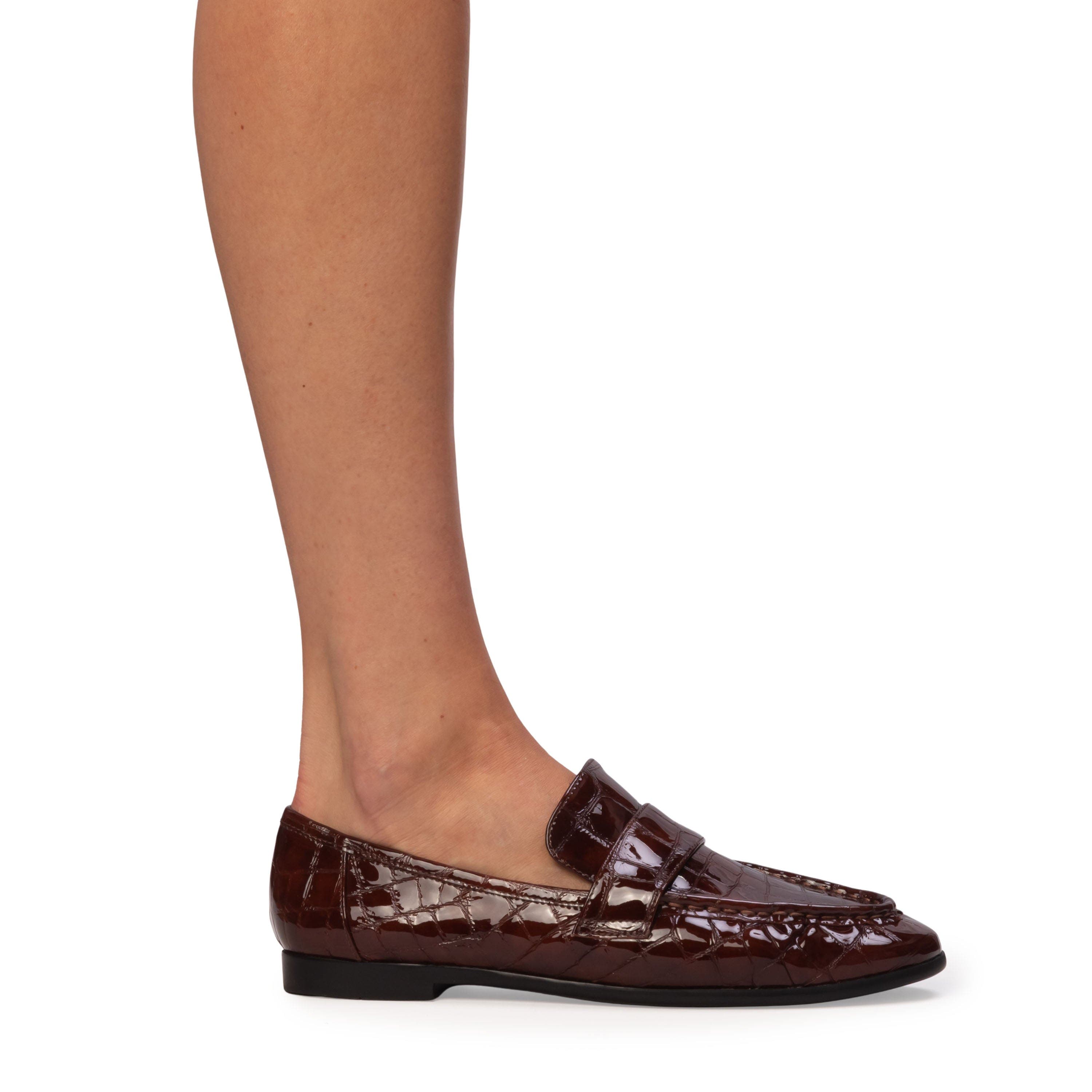Arrow Croc Loafer, Alternate, color, Cinnamon Croc Patent Leather