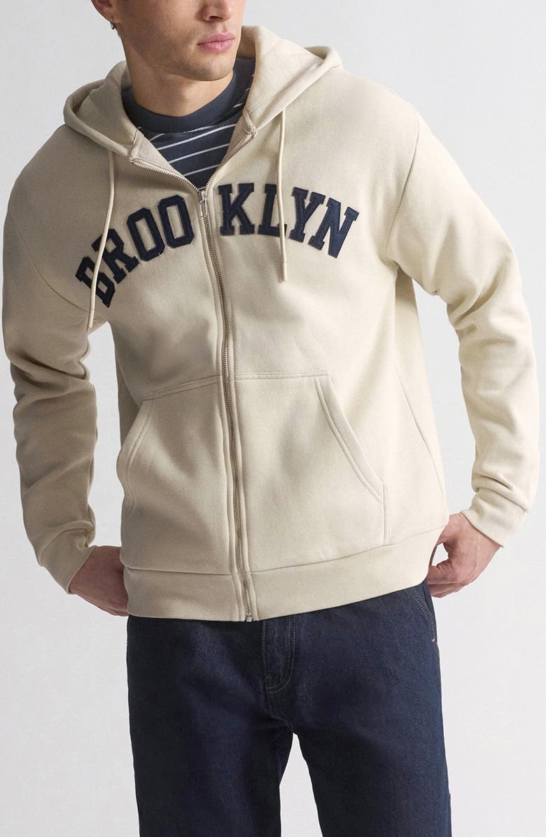 Brooklyn Industries Brooklyn Zip Hoodie, Main, color, Silver Birch