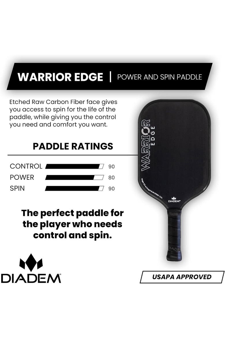 Warrior Edge Pickleball Paddle, Alternate, color, Black