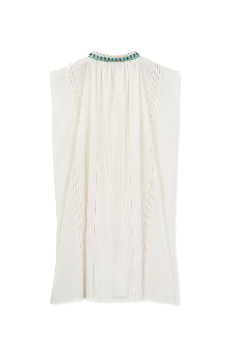 Afir Striped Cotton Sleeveless Dress, Alternate, color, Beige
