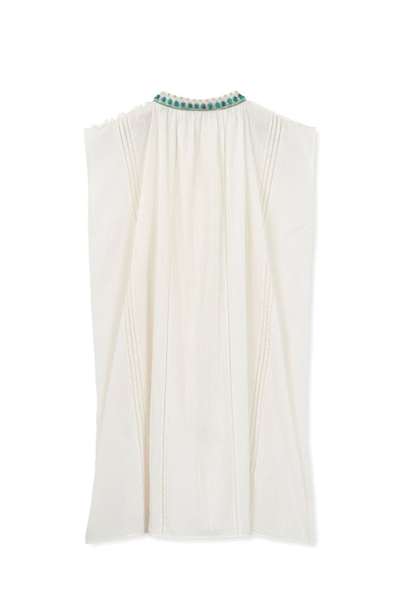 Fortela Afir Striped Cotton Sleeveless Dress, Alternate, color, Beige