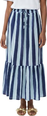 The Lulo Project Crustacean Stretch Cotton Maxi Skirt