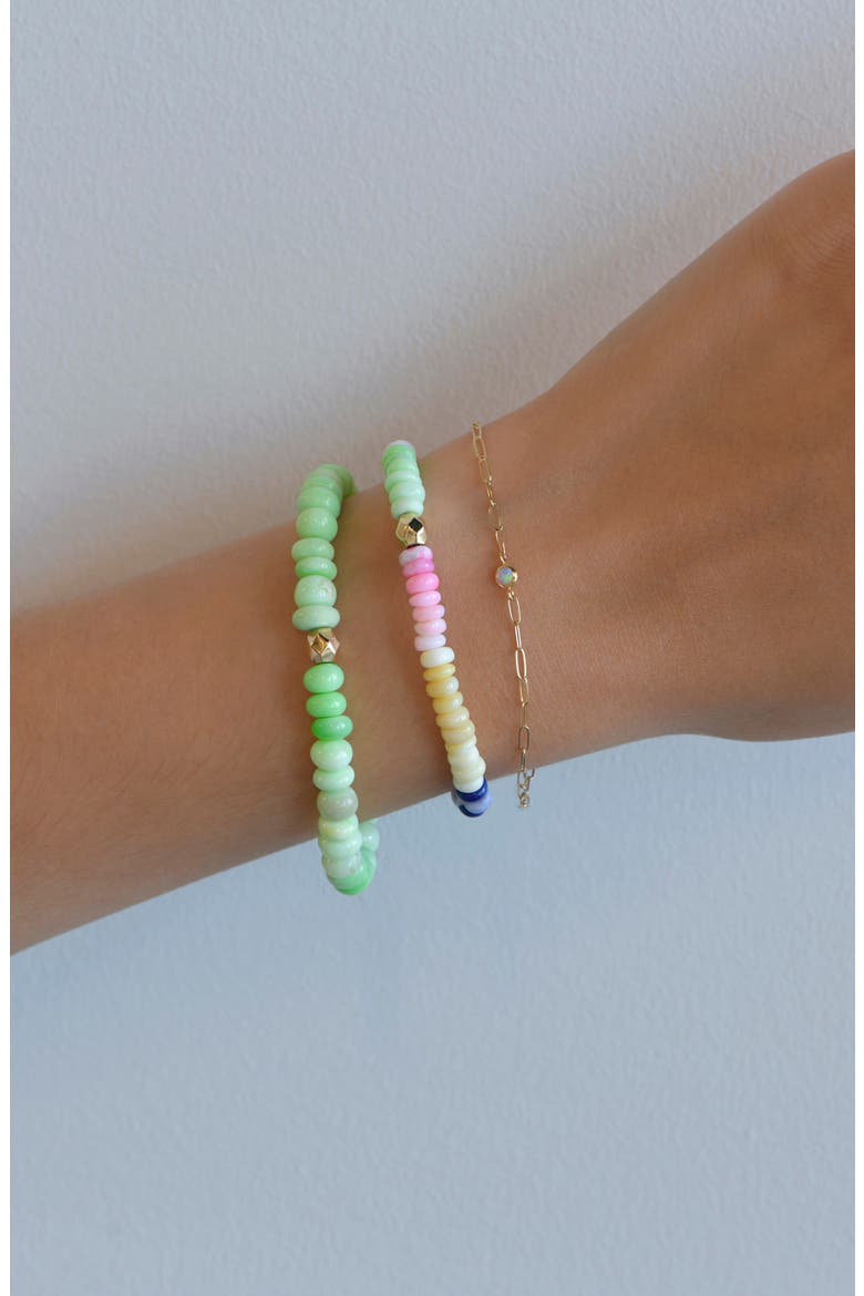 Boheme Beaded Opal Stretch Bracelet, Alternate, color, GREEN