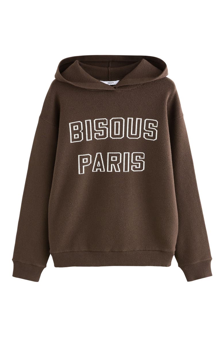 Knit Hoodie, Main, color, CHOCOLATE BROWN