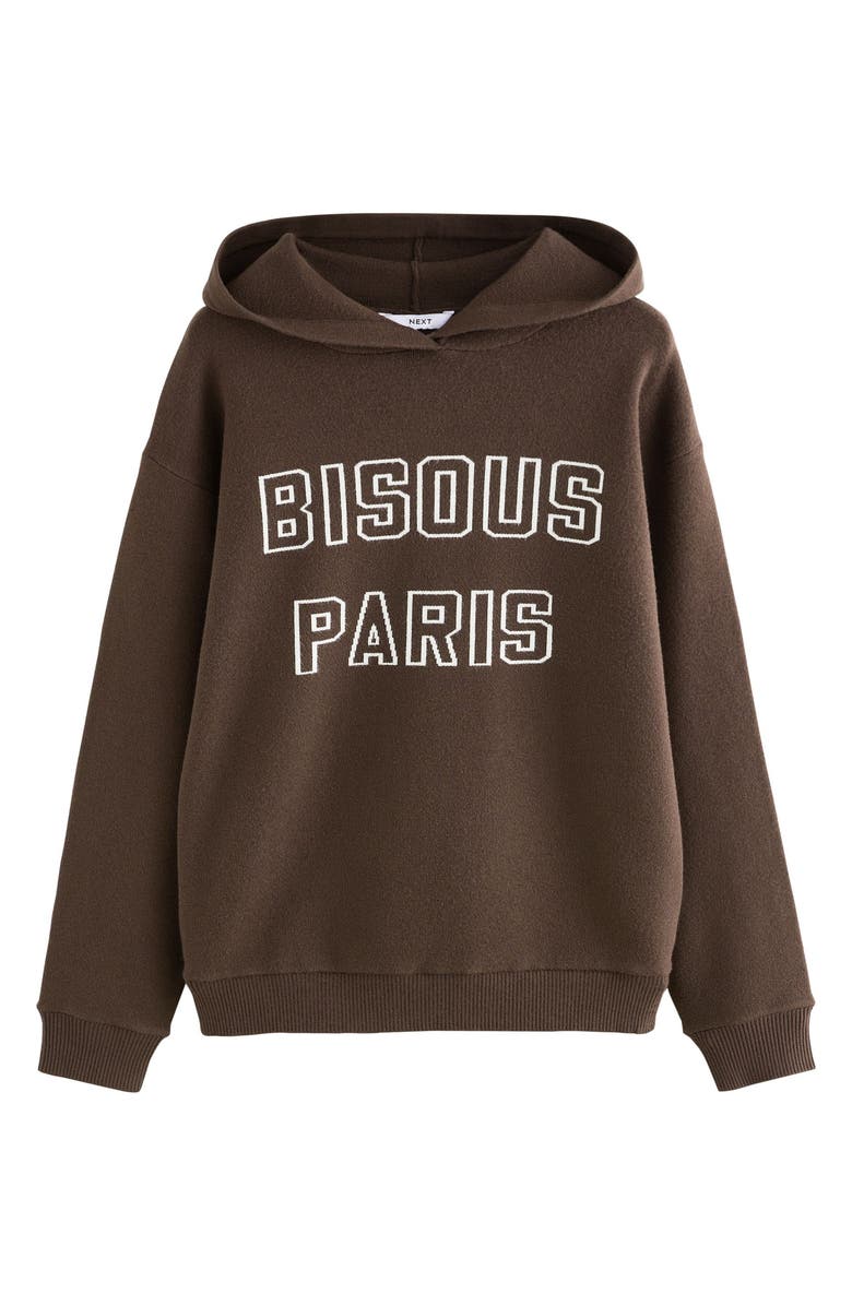 NEXT Knit Hoodie, Main, color, Chocolate Brown