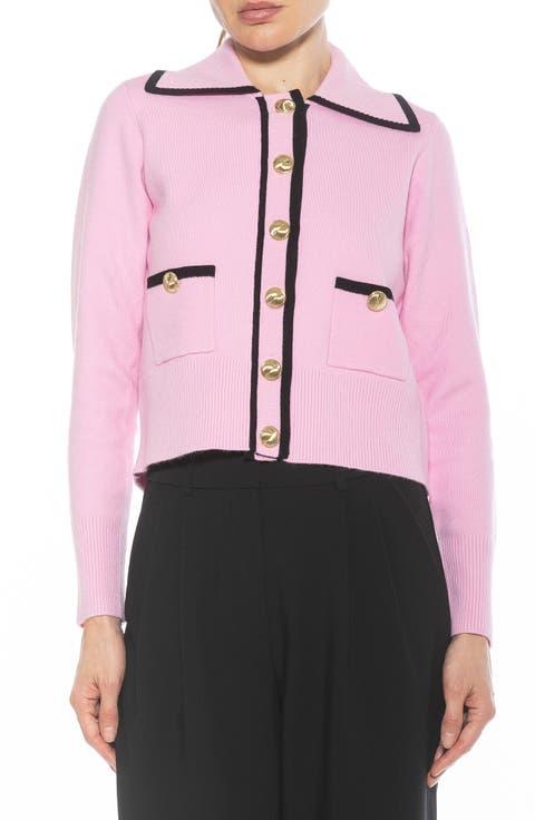 Mari Tipped Sweater Jacket