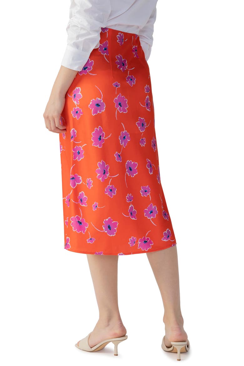 Can't Forget Me Floral Midi Skirt, Alternate, color, FORGET ME
