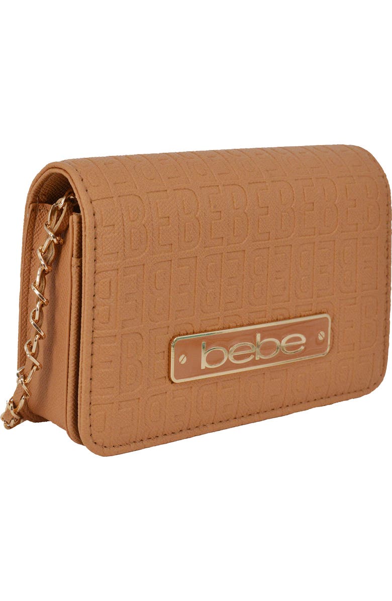 bebe Thea Crossbody Bag, Alternate, color, Camel