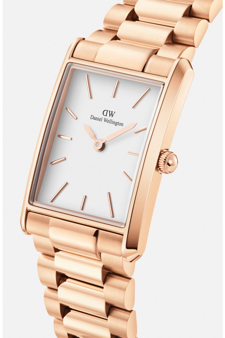 Tank Bracelet Watch, 32mm x 22mm, Alternate, color, ROSE GOLD