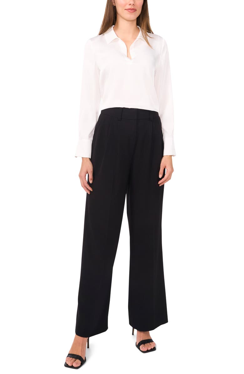 Halogen<sup>®</sup> Satin Johnny Collar Popover Top, Alternate, color,