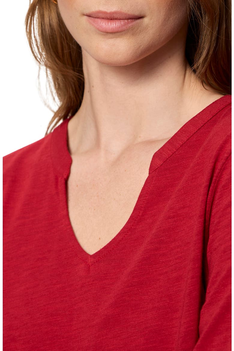Dolce Notch Neck Top, Alternate, color, RED BERRY