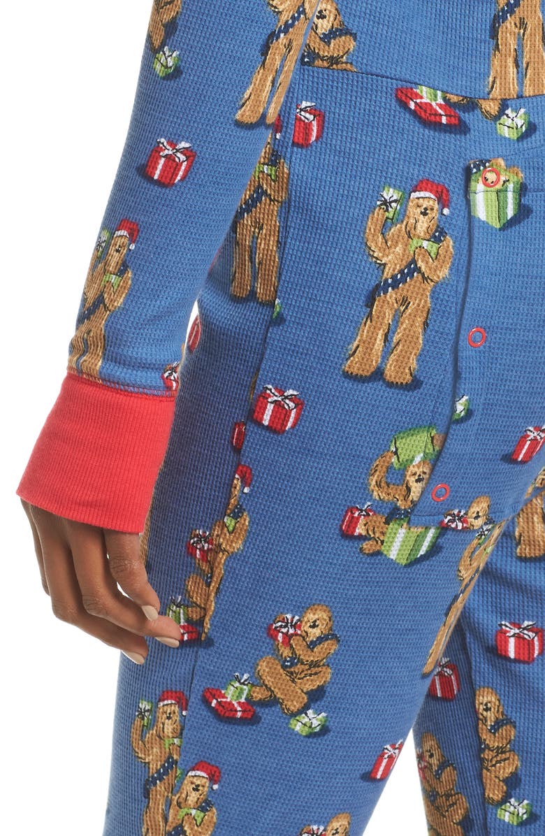 Munki Munki x Star Wars<sup>™</sup> Christmas Chewbacca One-Piece Pajamas, Alternate, color, 