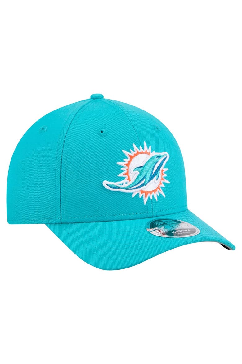 Men's New Era  Aqua Miami Dolphins Team Collection 9FORTY M-Crown Adjustable Hat, Alternate, color, Aqua