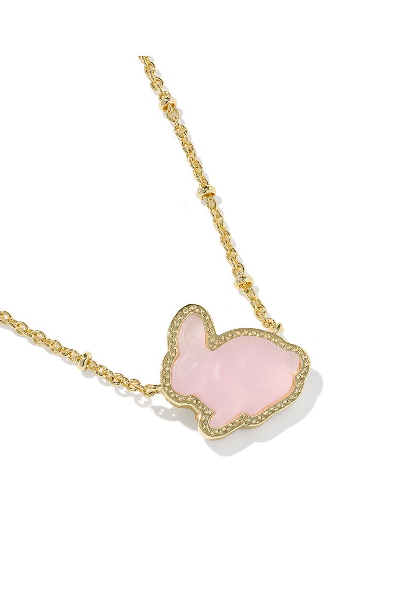 Kendra Scott Bunny Pendant Necklace, Alternate, color, Gold Matte Blush Pink