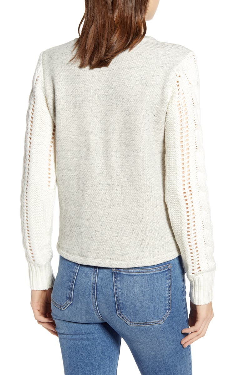 Splendid Emerson Mixed Media Sweater, Alternate, color, 