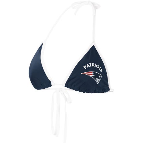 G-iii 4her By Carl Banks Navy New England Patriots Perfect Match Bikini Top In Blue