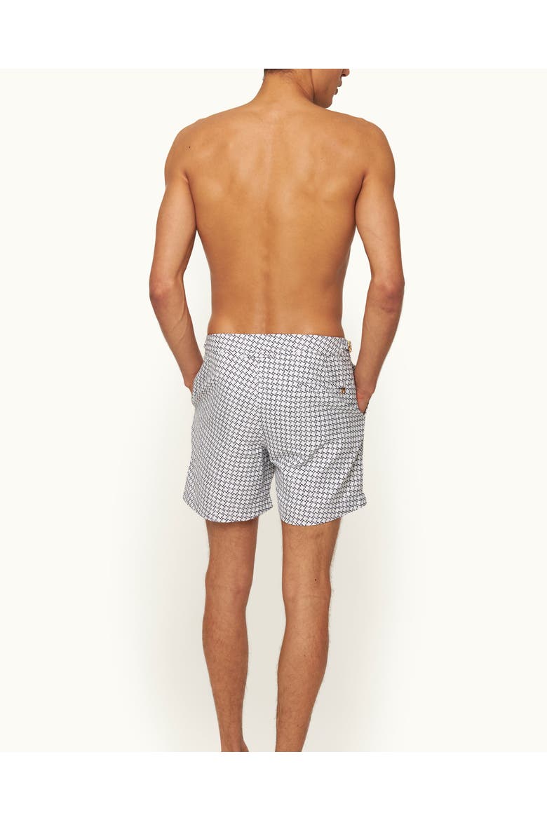 Bulldog Tailored-Fit Swim Shorts, Alternate, color, White