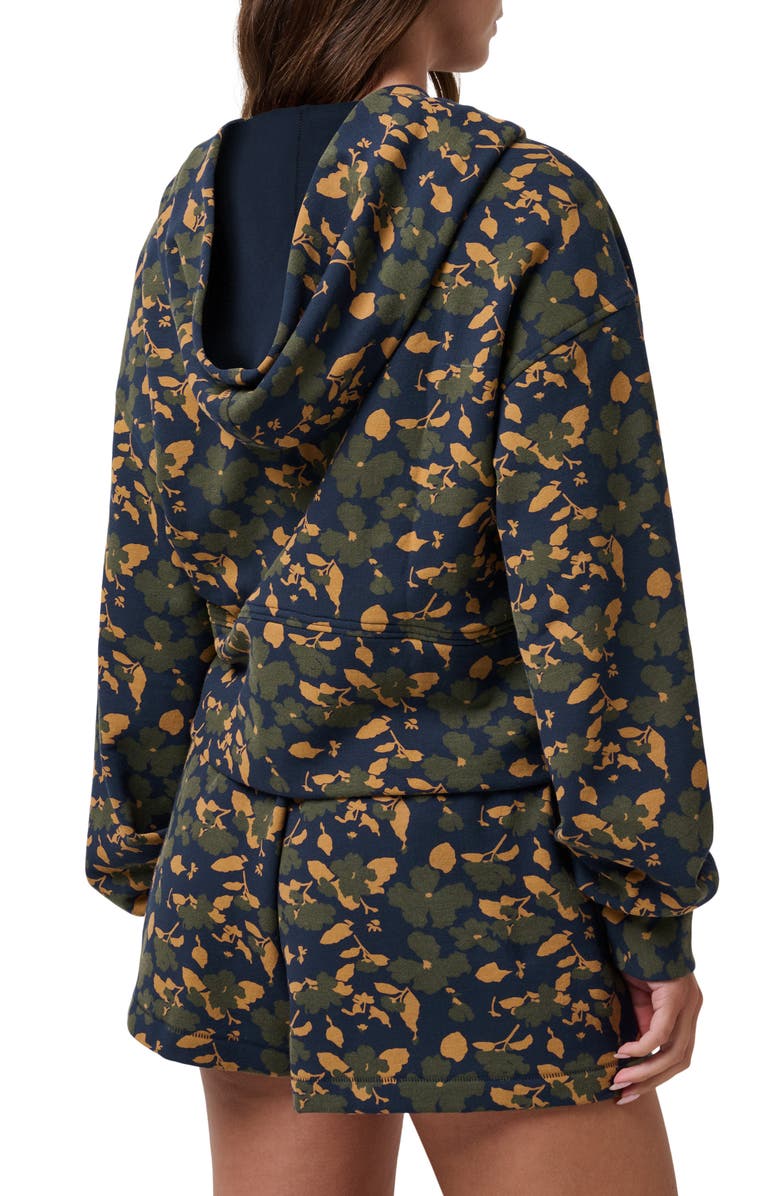 TravisMathew Cloud Fleece Floral Zip-Up Hoodie, Alternate, color, Navy Blazer Floral Multi