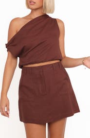 Petal & Pup Shaw One-Shoulder Crop Top