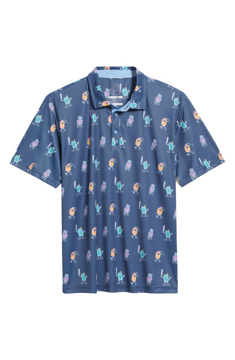 Swannies Combs Performance Golf Polo, Alternate, color, Vintage-Indigo