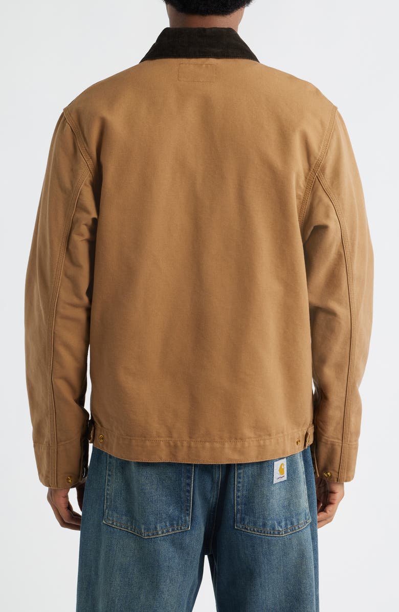 Carhartt Work In Progress Detroit Cotton Canvas Chore Jacket, Alternate, color, Hamilton Brown Tobacco Rinsed