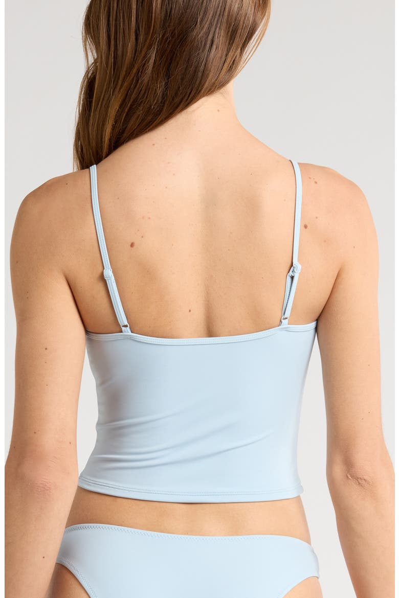 Rosie Tankini Top, Alternate, color, CELESTIAL BLUE / ROSE