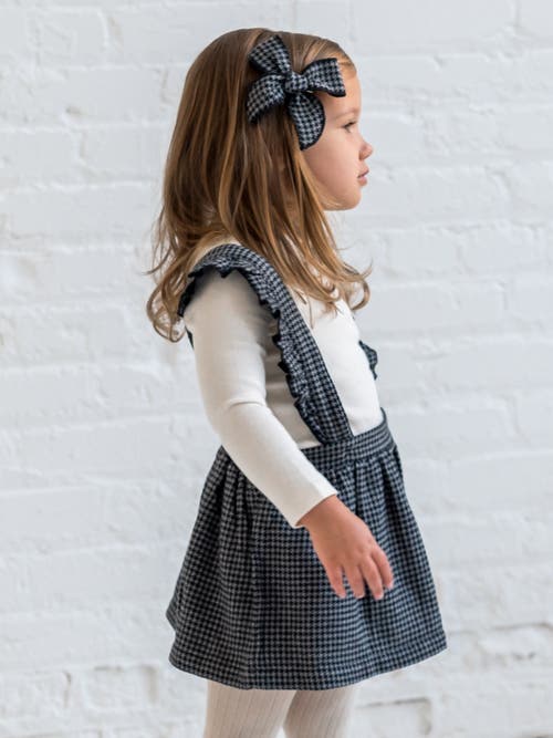Kendi Ammie Organic Flannel Skirt With Ruffle Suspenders In Multi