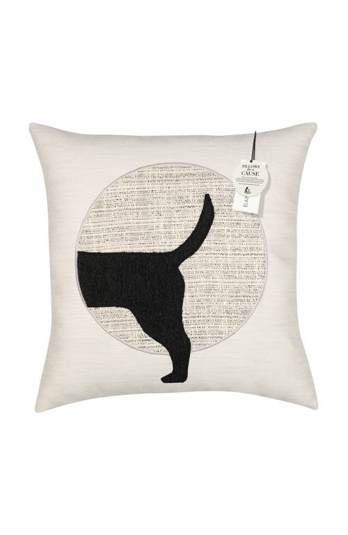 Elaine Smith Unconditional Woof (tail) Handmade Terry Indoor/outdoor Pillow