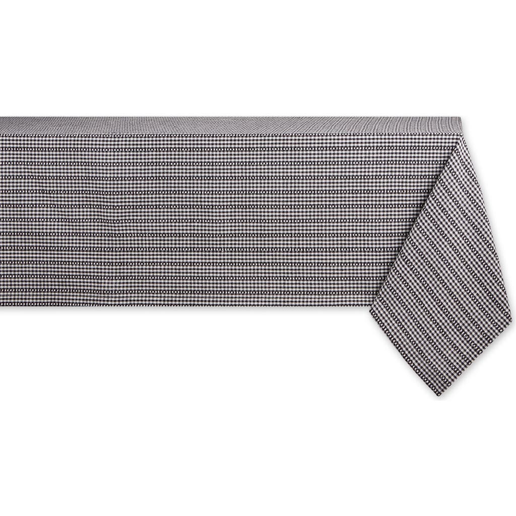 Dii Black Farmhouse Gingham Tablecloth 52x52