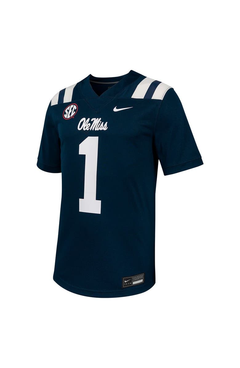 Nike Men's Nike #1 Navy Ole Miss Rebels Untouchable Football Jersey, Alternate, color, Navy