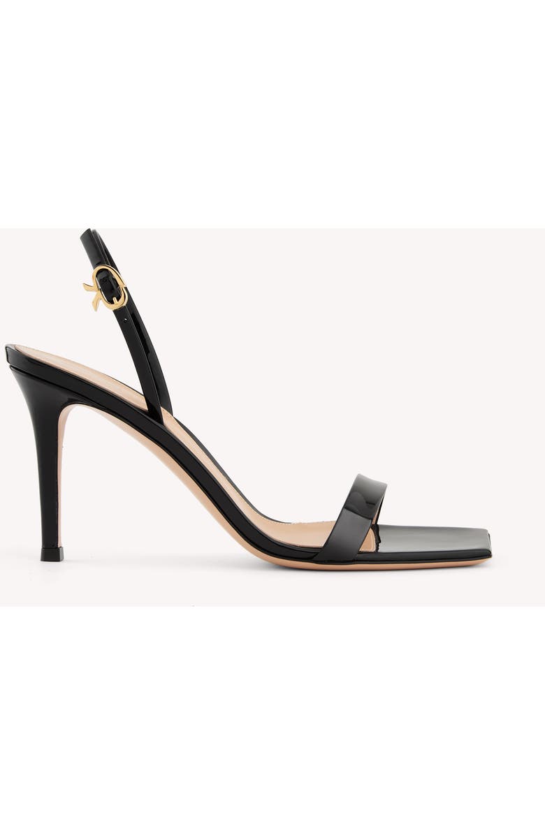 Gianvito Rossi Ribbon Stiletto 85 Sandal, Main, color, Black