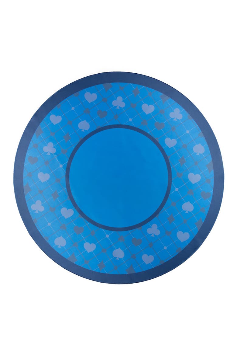 Lucky Suits Poker Mat, Main, color, BLUE