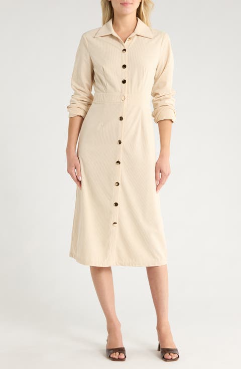 Dion Long Sleeve Shirtdress