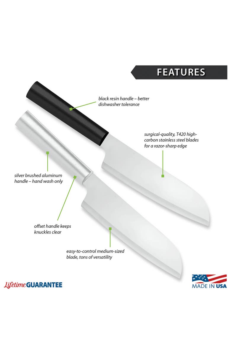 Rada Cutlery 6.25-Inch Cook's Knife Stainless Steel Straight Blade, Alternate, color, Black